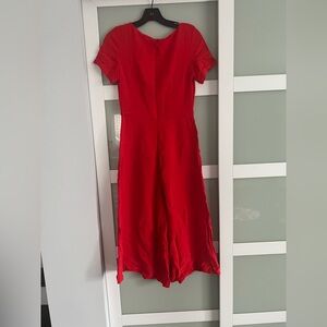 French Connection Esther red wide leg jumpsuit size 4